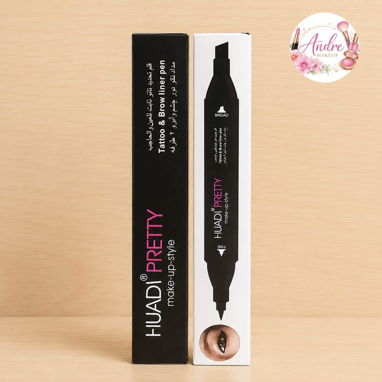 ✨ Delineador de Ojos 2 en 1 HUADI Pretty