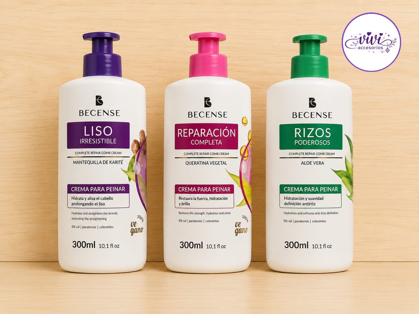 Crema para Peinar Becense – Liso Irresistible / Reparación Completa / Rizos Poderosos