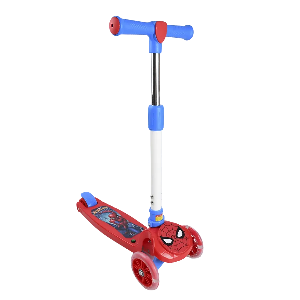 Patineta 3 Ruedas 3D Led Spiderman Disney Gh