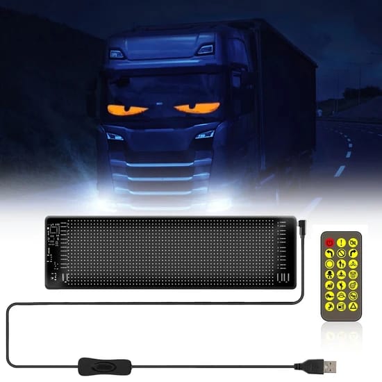 Pantalla Led Flexible Autos RGB Interactiva Ojos Bluetooth