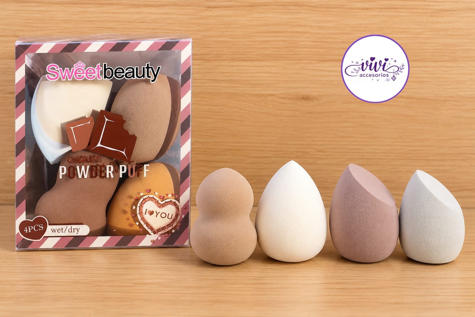 Esponjas de maquillaje Sweetbeauty – 4 unidades