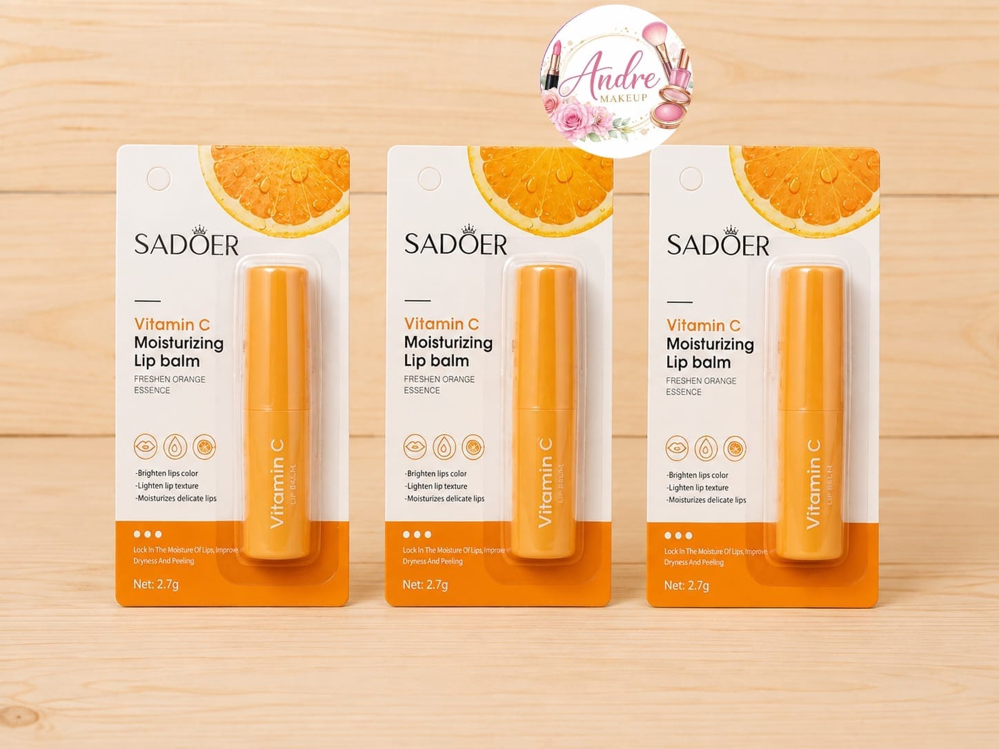 🍊 Bálsamo Labial Hidratante con Vitamina C – 2.7 g