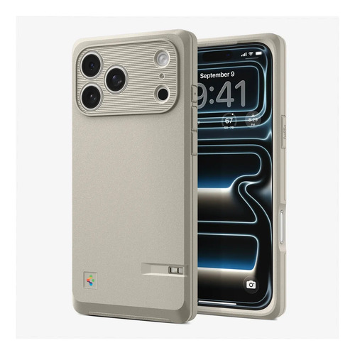 Funda Spigen Para iPhone 17 Pro Classic Ls Mag Fit Stone