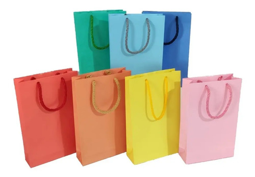 Bolsas De Papel Con Asas Para Sorpresitas, Regalos, Souvenir